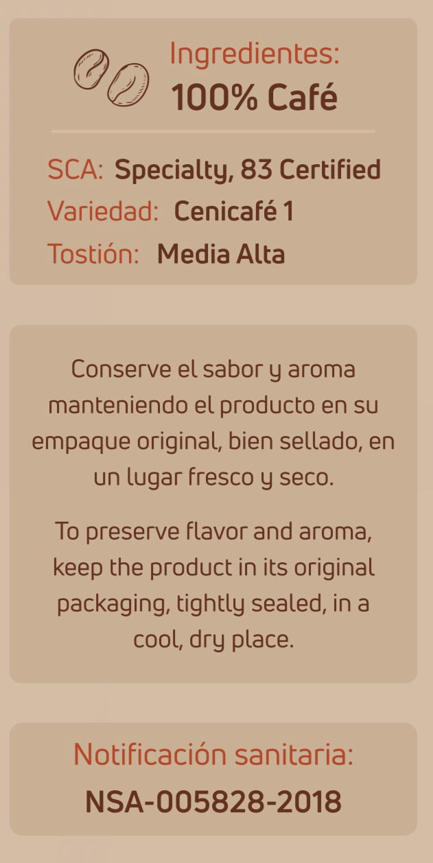 Tinto PRADA – ground- medium dark Colombian Speciality Coffee (250g) | 83+ SCA